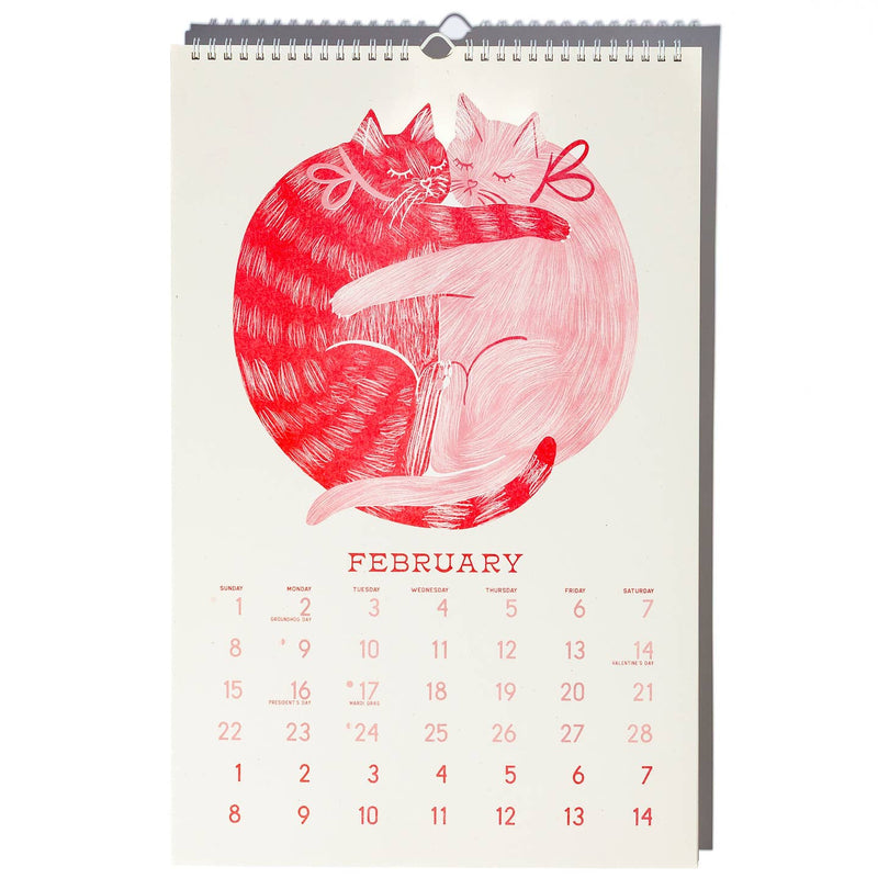 2026 Risograph "Butterfly Days" Wall Calendar | Cat Calendar