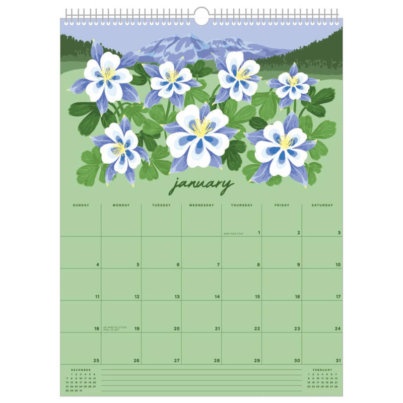 2026 Wildflower Wall Calendar