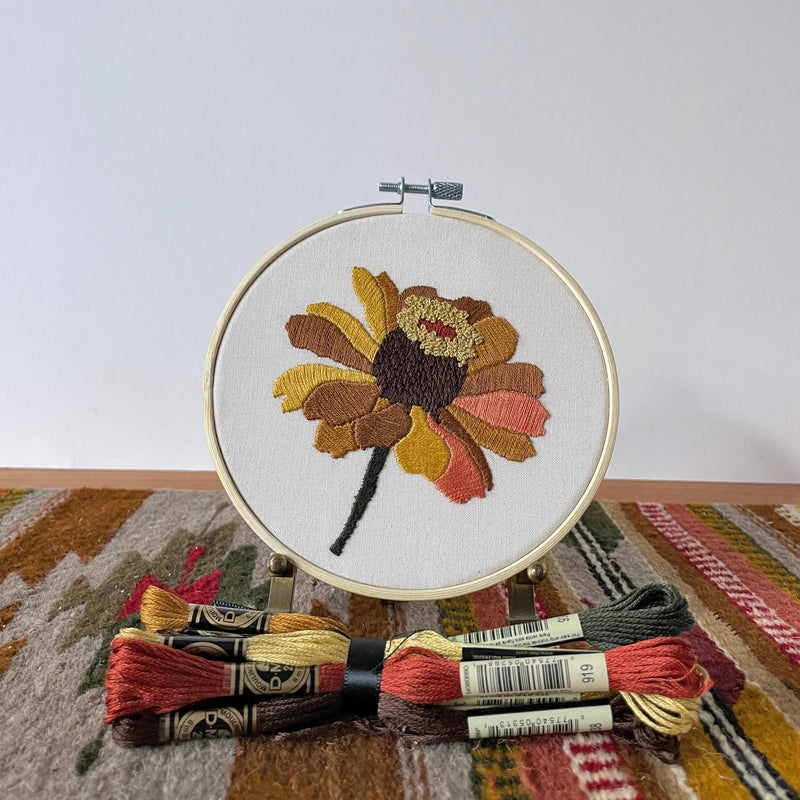 Zinnia No. 1 (5") DIY Embroidery Kit