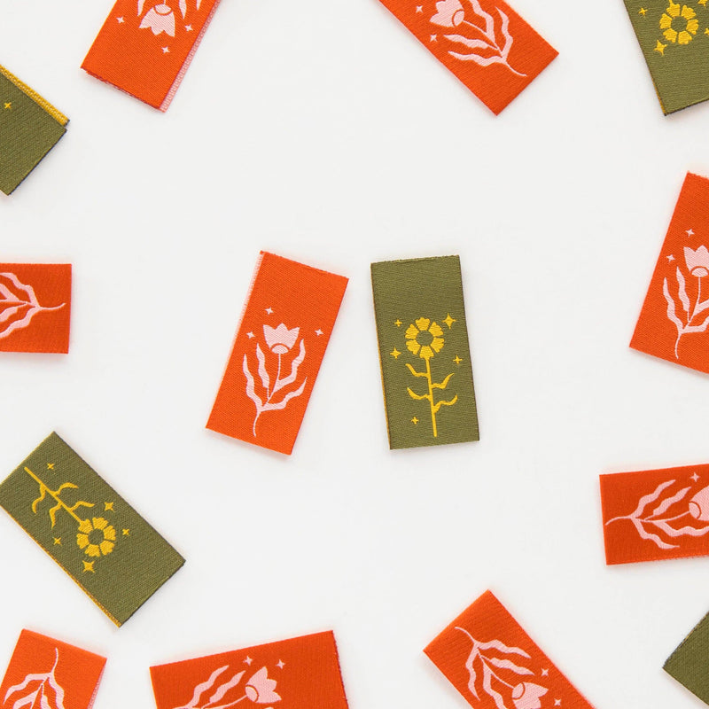 Floral Design Multipack Woven Sewing Labels