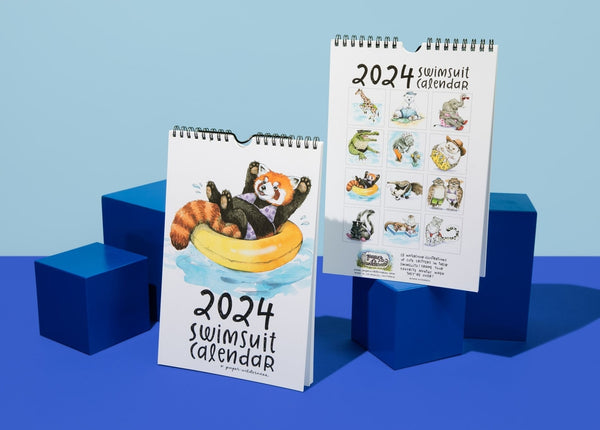 2024 Cute Animals Swimsuit Calendar