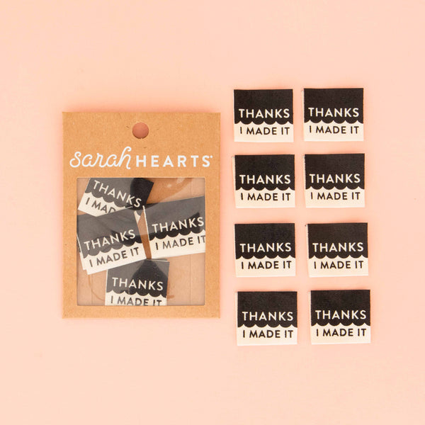 Thanks I Made It Organic Cotton - Sewing Woven Label Tags