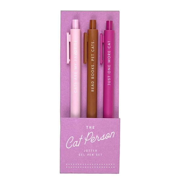 The Cat Person Jotter Gel Pen: Set of 3