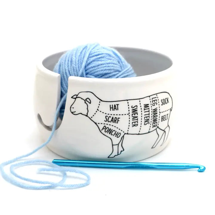 Sheep Parts Ceramic Yarn Bowl