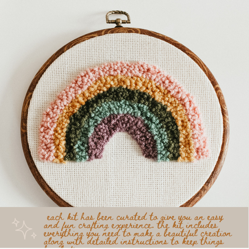 Rainbow Beginner DIY Punch Needle Kit