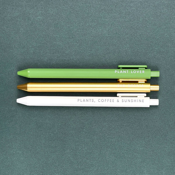 Plant Jotter Gel Pen: Set of 3