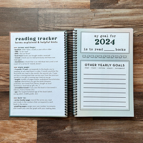 2024 Reading Tracker Notebook