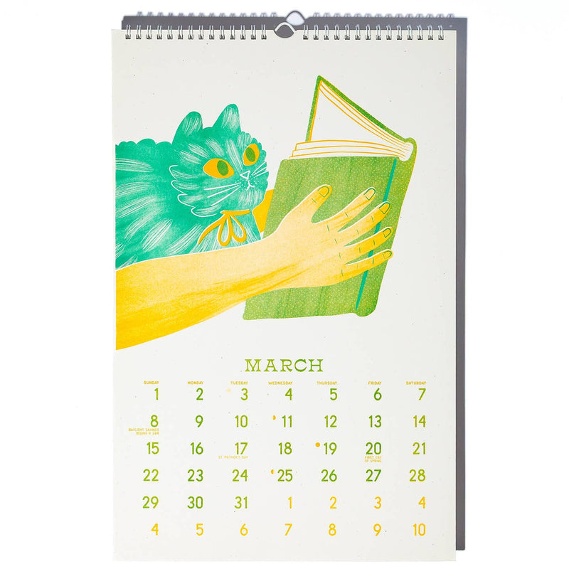 2026 Risograph "Butterfly Days" Wall Calendar | Cat Calendar
