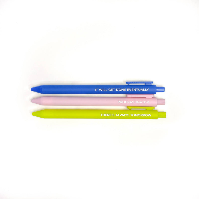 Procrastinator Pen Set