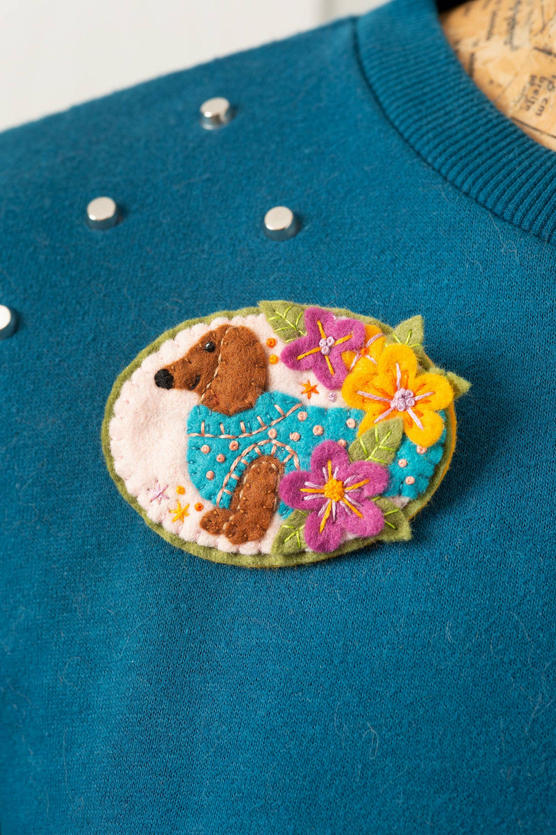 Dachshund Brooch Felt Craft Kit