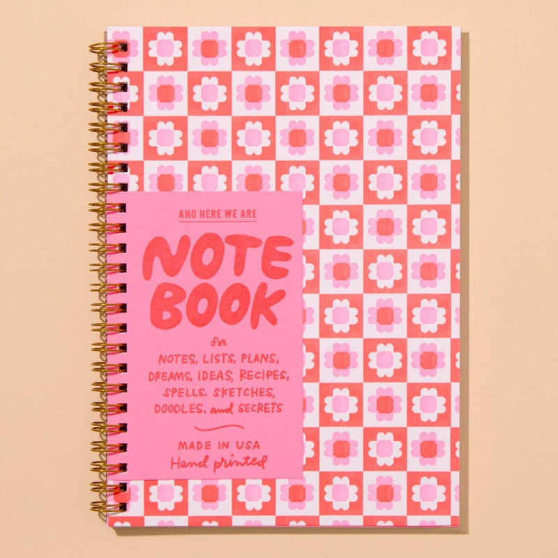 Blume Quilt Floral Letterpress Spiral Notebook