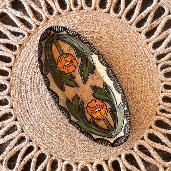 Globe Mallow Sgraffito Trinket Dish