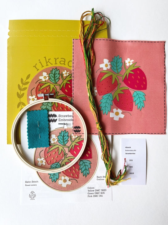 Strawberries Embroidery Kit | DIY