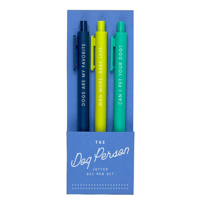 The Dog Person Jotter Gel Pen: Set of 3