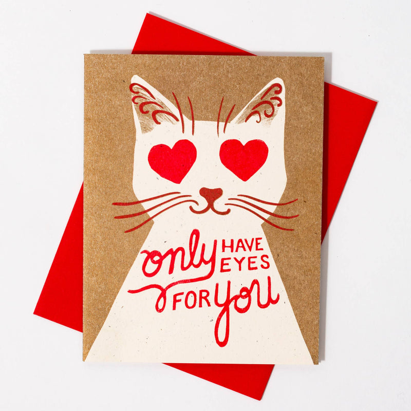 Only Have Eyes For You Cat Card