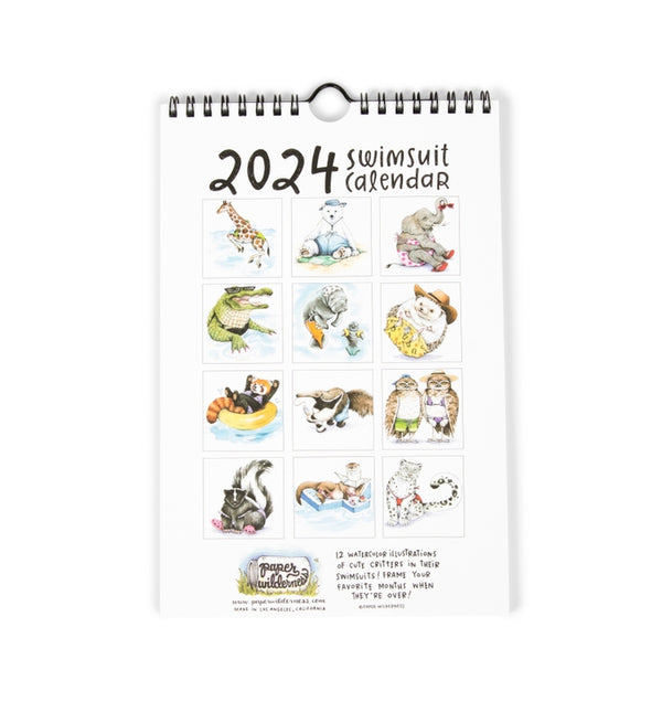 2024 Cute Animals Swimsuit Calendar