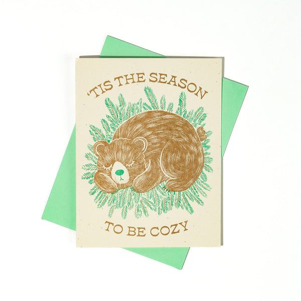 'Tis The Season Cozy Bear Holiday Card