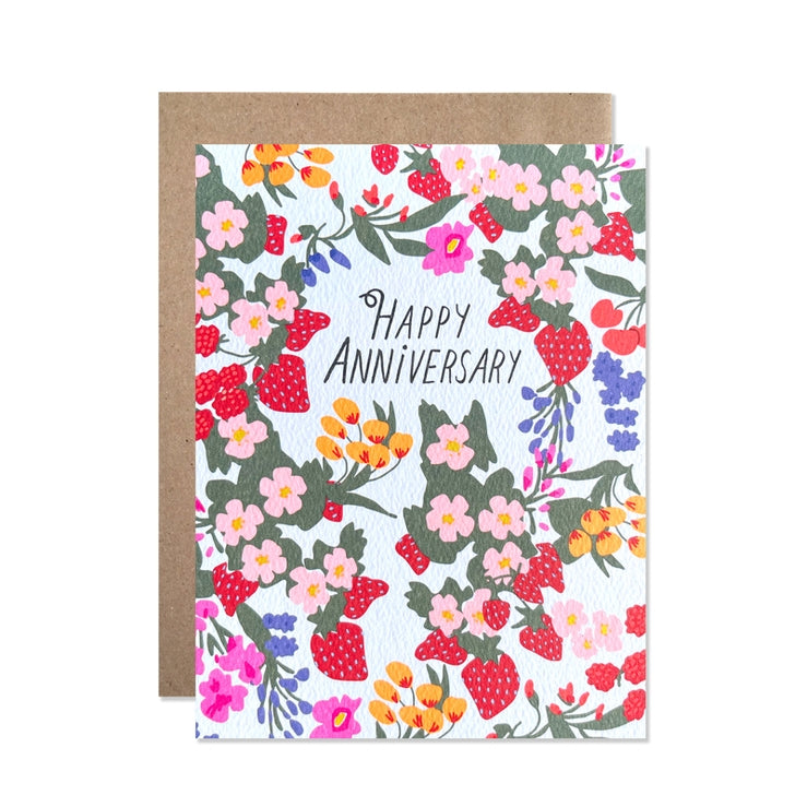 Anniversary Fruits and Flowers Card