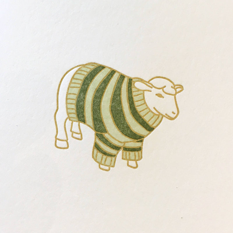 Sheep Sweater Letterpress Card