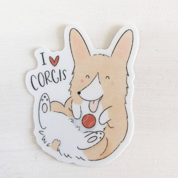I love corgis sticker