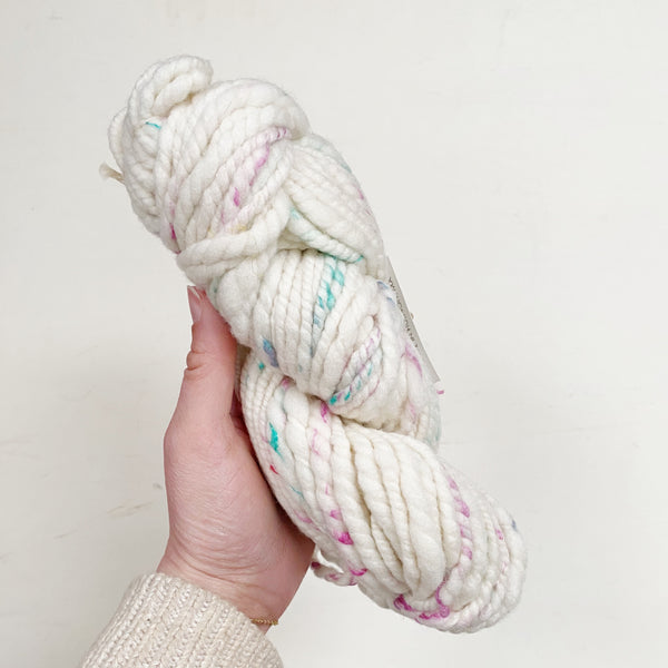 Hand-Spun Rambouillet and Silk Yarn