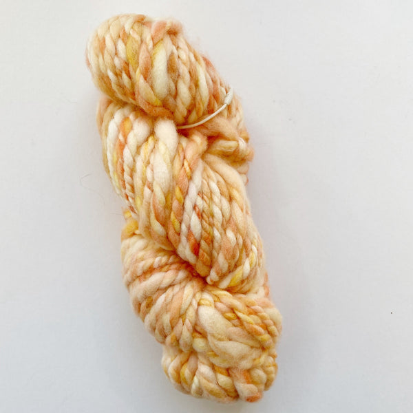 Orange Hand-Spun Extra Bulky Merino Wool Yarn