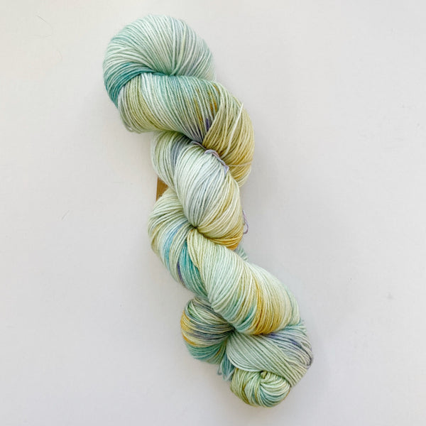 Flower Field Hand-Dyed Blue-Faced Leicester Sock Yarn