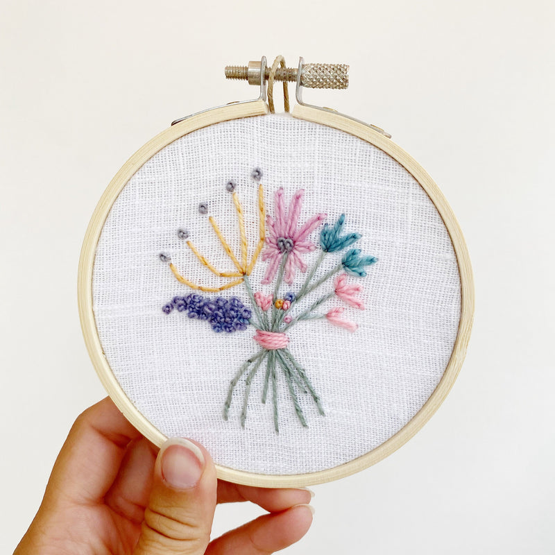 wildflower bouquet embroidery
