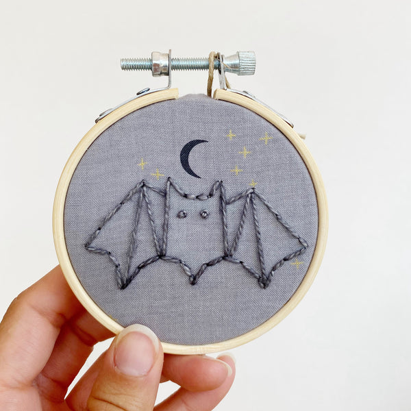 Little Bat Hand-Stitched Embroidery
