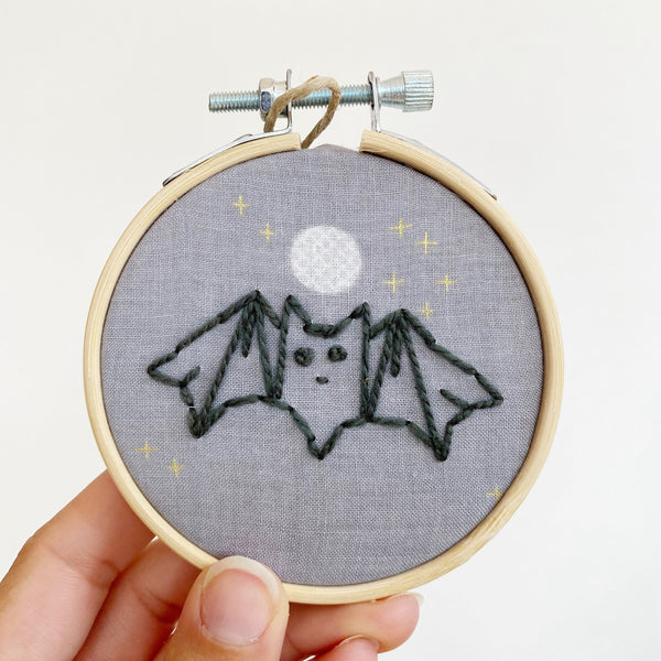 small bat embroidery
