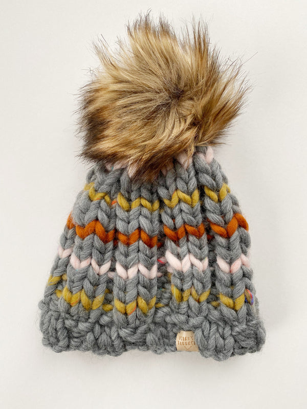 Cozy Wool Winter Hat in Stripes