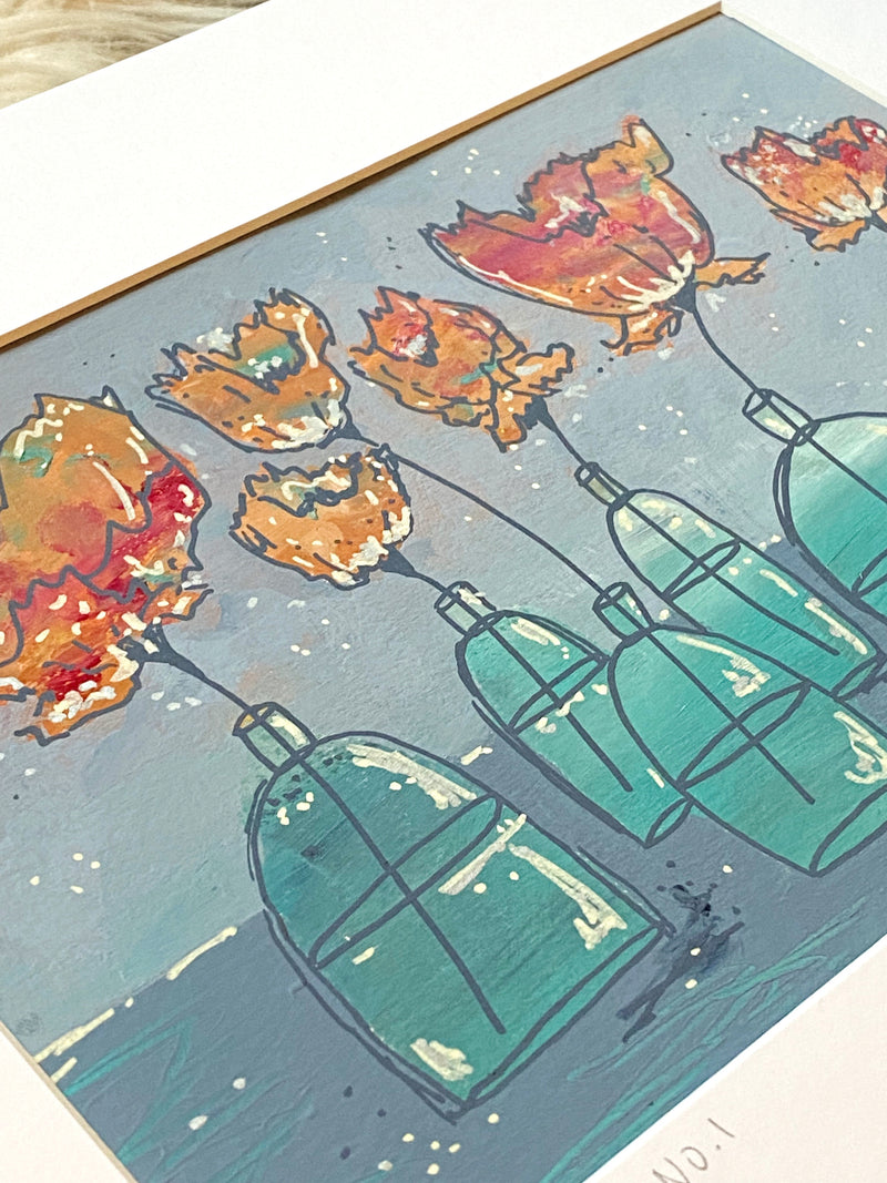 Bottlescape No. 1 Original Painting, 11"x14"