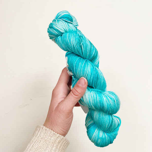 Blue Hand-Dyed Merino Sock Yarn