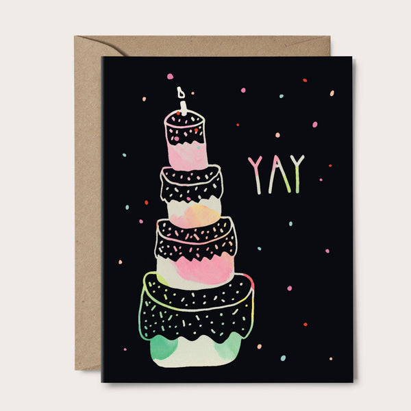 Birthday card with cake