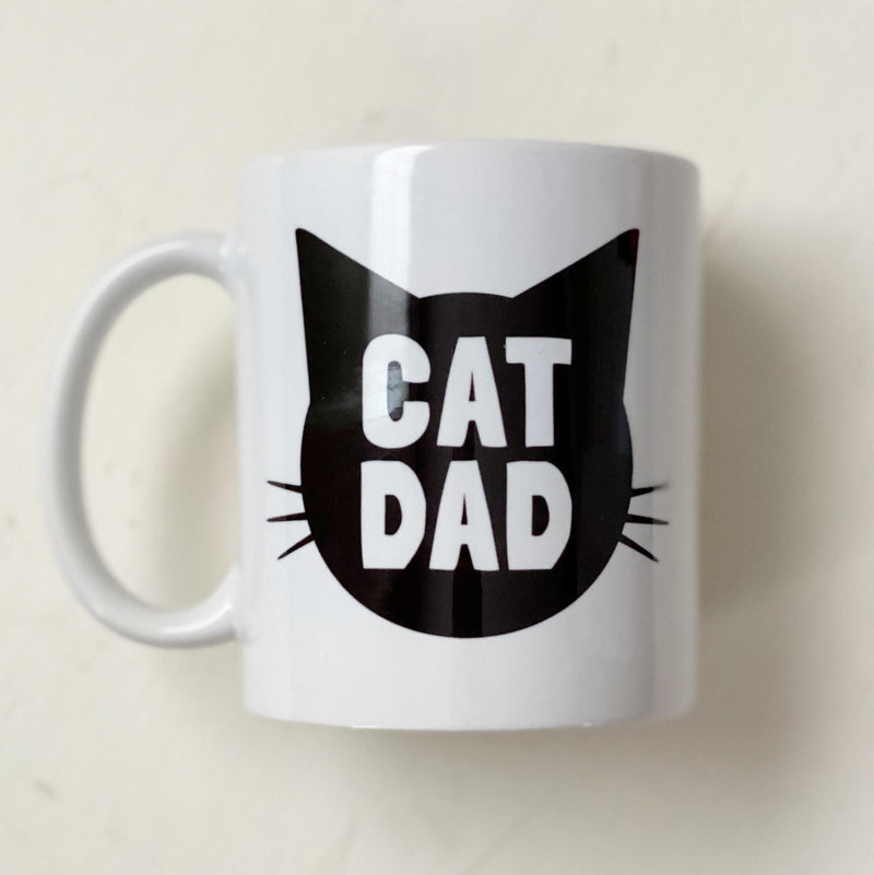 Cat Dad Mug white