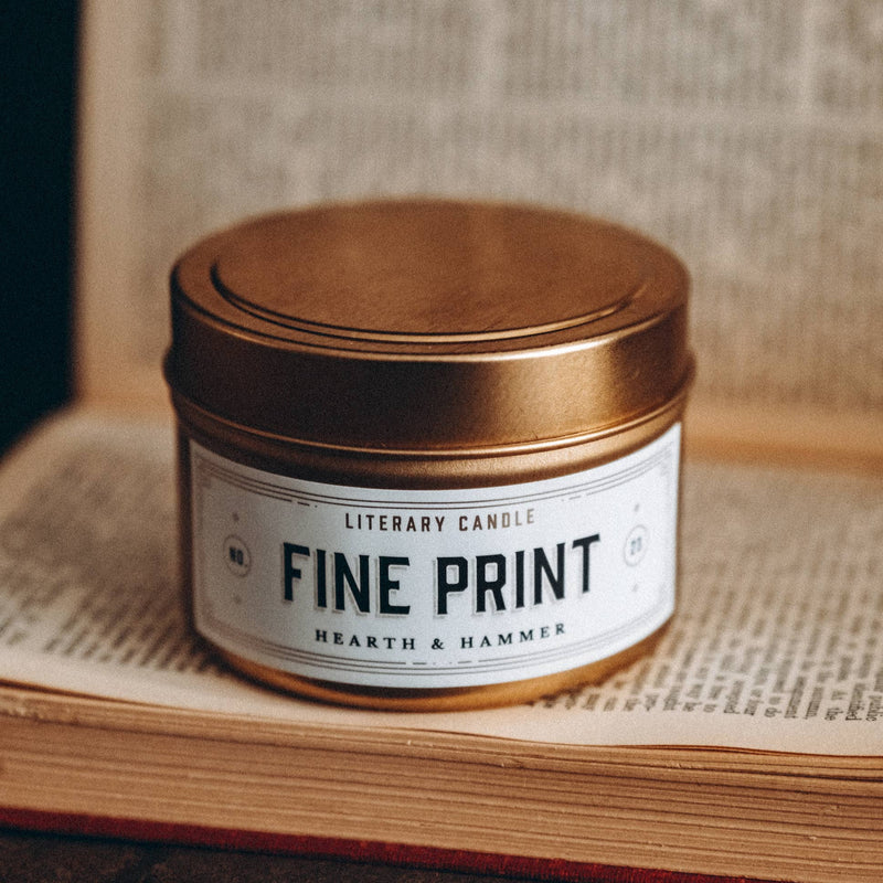 Fine print 4 ounce candle