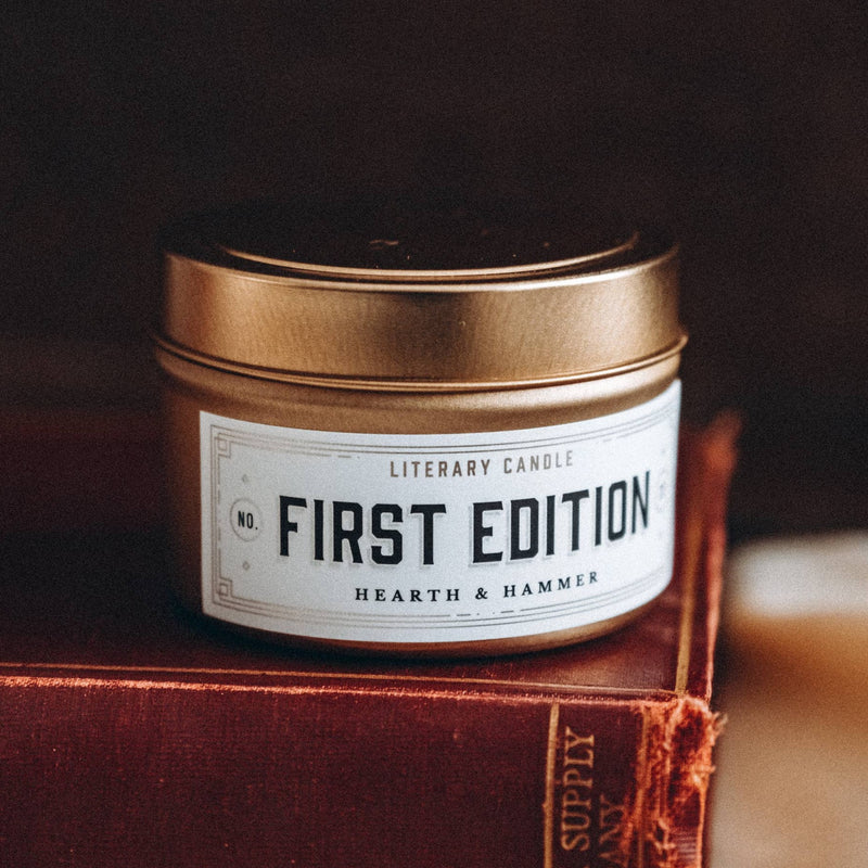 First Edition Travel Tin Literary Candle 4oz
