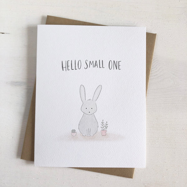 Greeting card with bunny rabbit