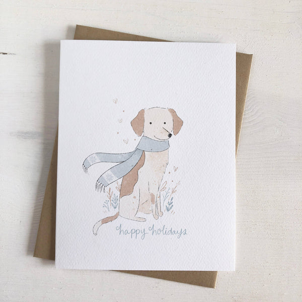 Happy Holidays Dog Card