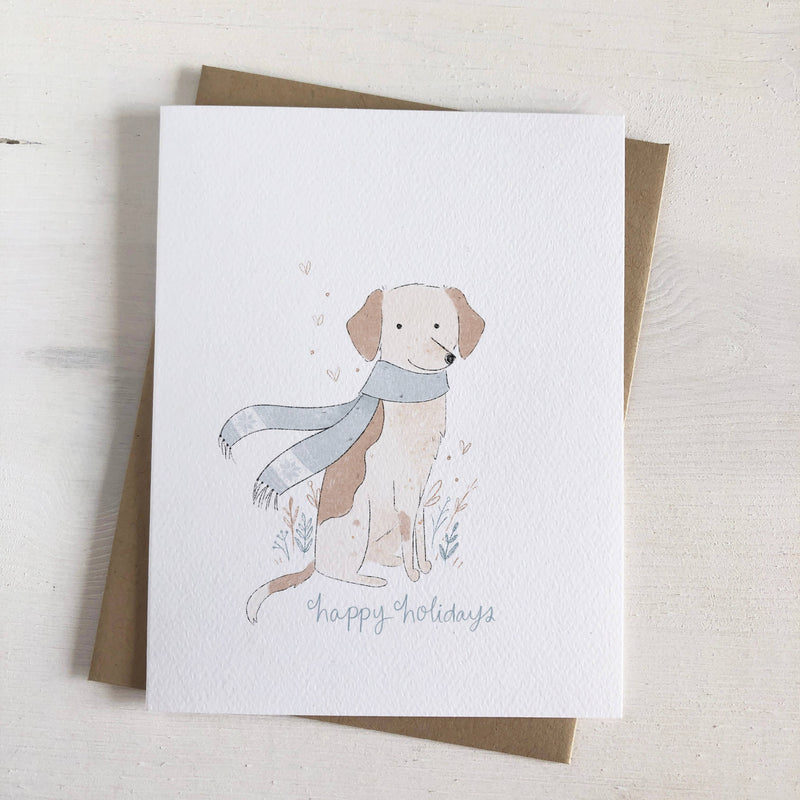 Happy Holidays Dog Card