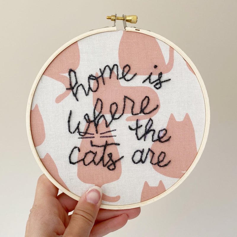 Home is Where the Cats Are Embroidery