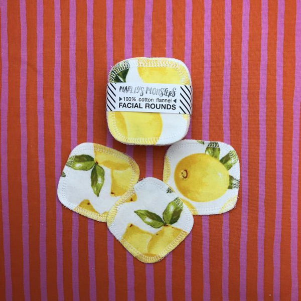 Eco-Friendly Facial Rounds - Lemons set