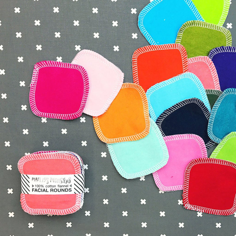 Eco-Friendly Facial Rounds - Rainbow colors