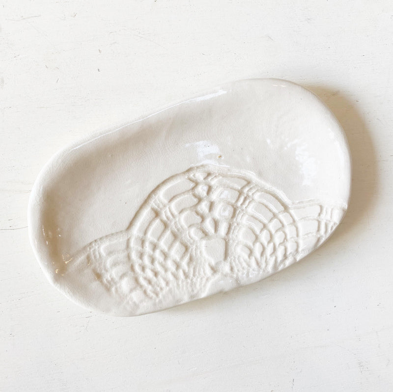 Ceramic Soap Dish in White
