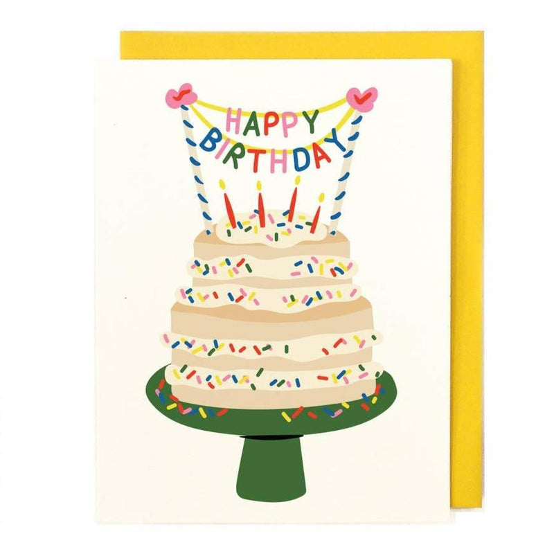 Birthday Card with cake and sprinkles
